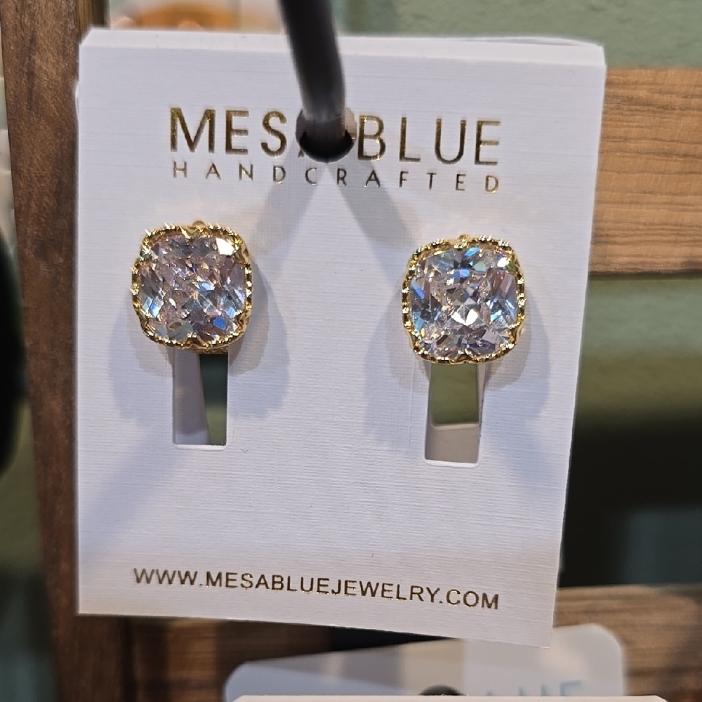 Gold and Silver Stud Earrings
